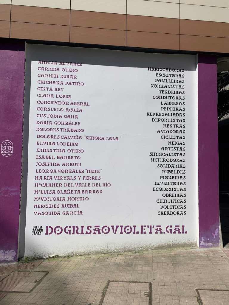 The section of the mural with the names of the local women featured in the project 